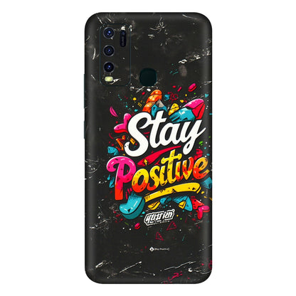 VIVO Y Series Phone Skins (All Models) - Stay Positive Black - 3D Embossed Finish (L-31) Vivo Y30