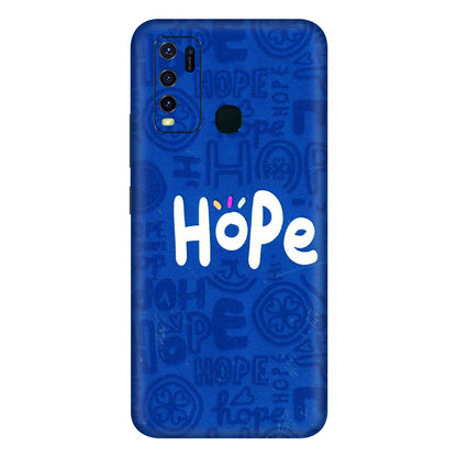 VIVO Y Series Phone Skins (All Models) - Hope Doodles Blue - 3D Embossed Finish (L-43) Vivo Y30