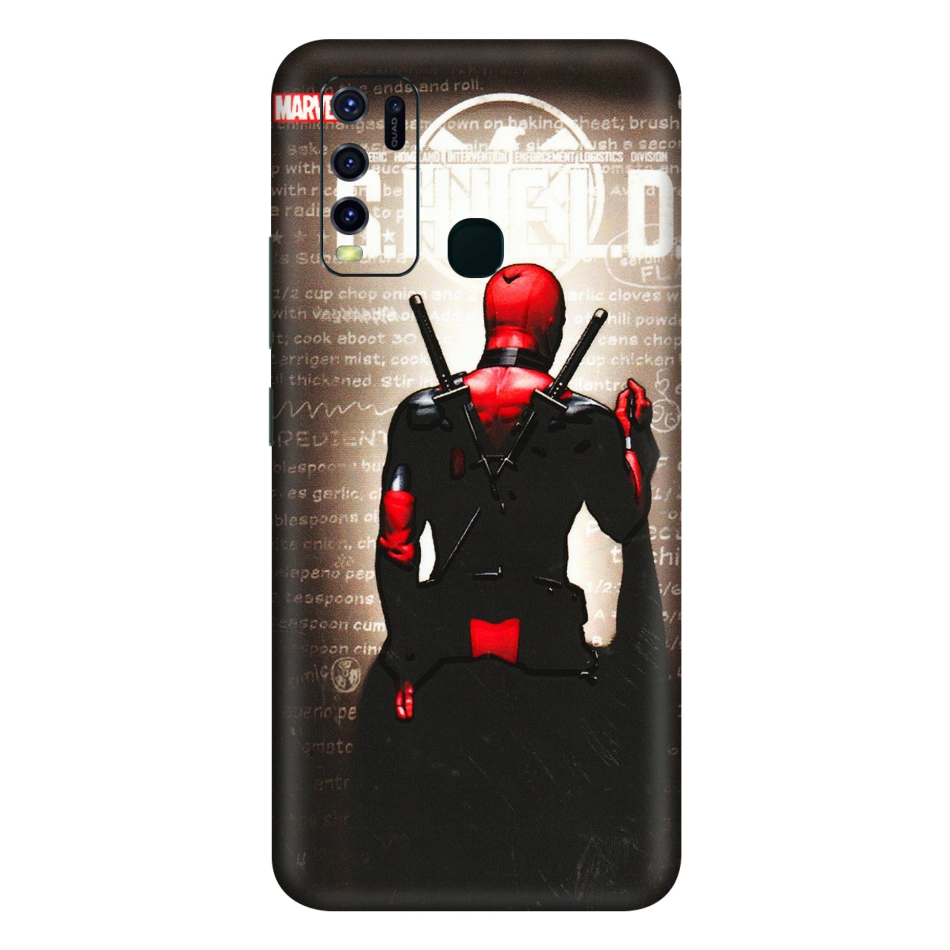 VIVO Y Series Phone Skins (All Models) - Deadpool - 3D Embossed Finish (L-56) Vivo Y30