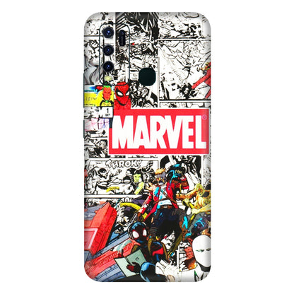 VIVO Y Series Phone Skins (All Models) - Marvel Colorful Comic - 3D Embossed Finish (L-64) Vivo Y30