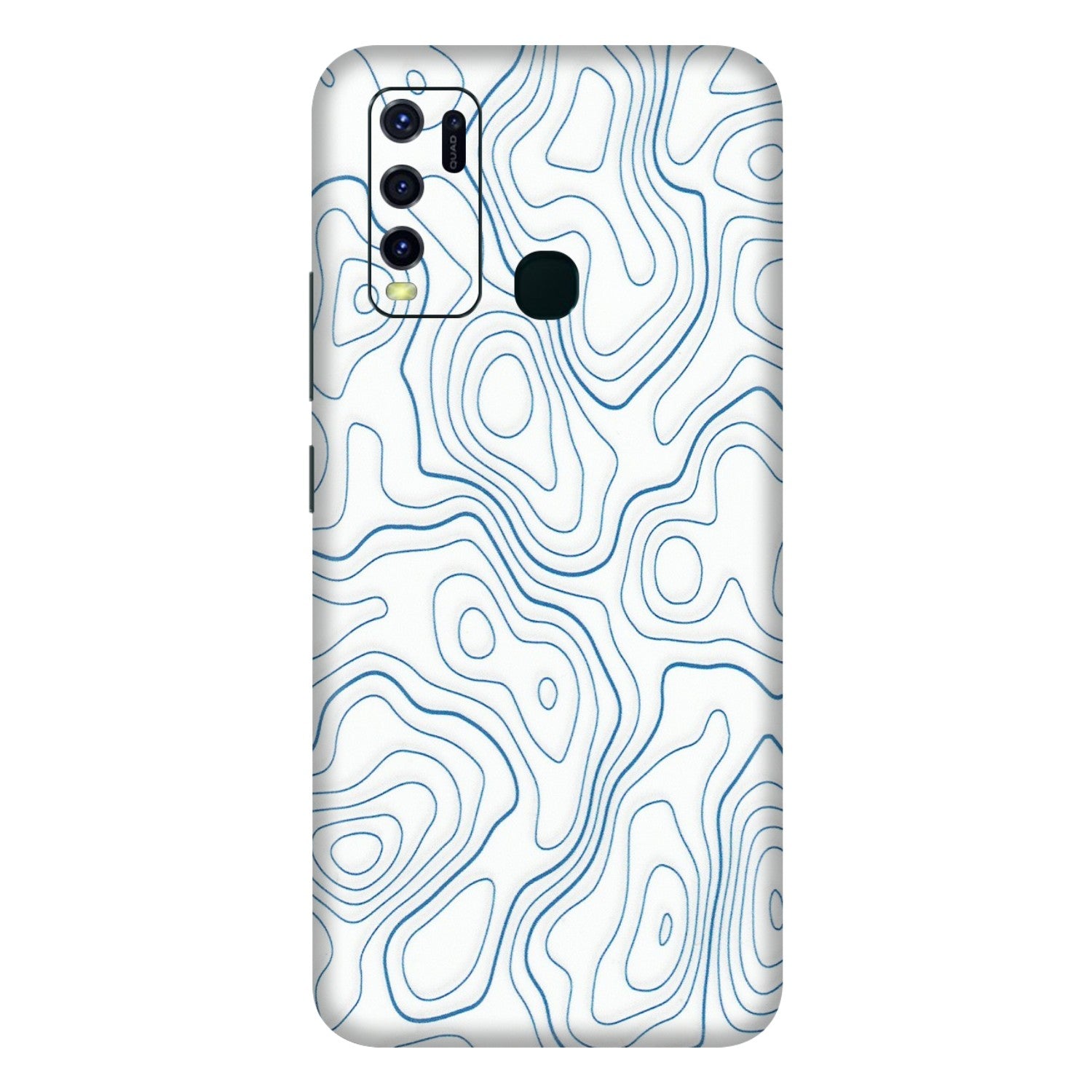 VIVO Y Series Phone Skins (All Models) - Blue And White Swirls - Matte Finish (M-139) Vivo Y30