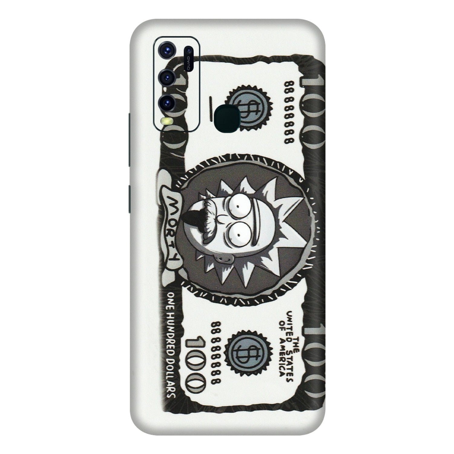 VIVO Y Series Phone Skins (All Models) - Rick And Morty Hundred Dollar Anime - Matte Finish (M-161) Vivo Y30