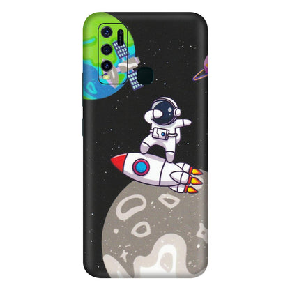 VIVO Y Series Phone Skins (All Models) - Astronaut Vibing Toon Running - Matte Finish (M-39) Vivo Y30