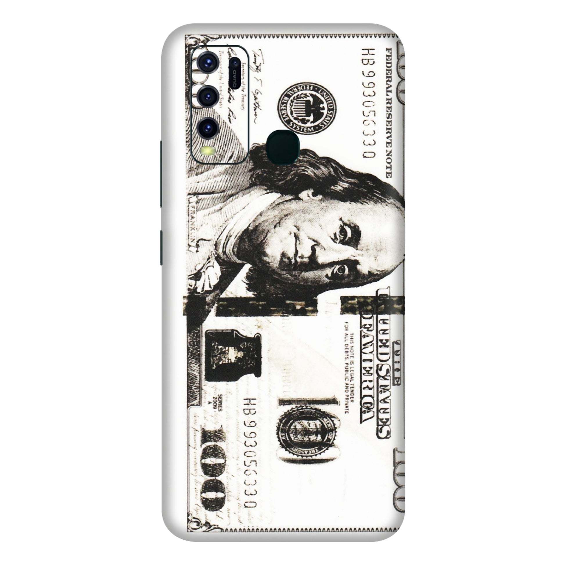VIVO Y Series Phone Skins (All Models) - 100 Dollar Currency - Transparent Finish (T-01) Vivo Y30