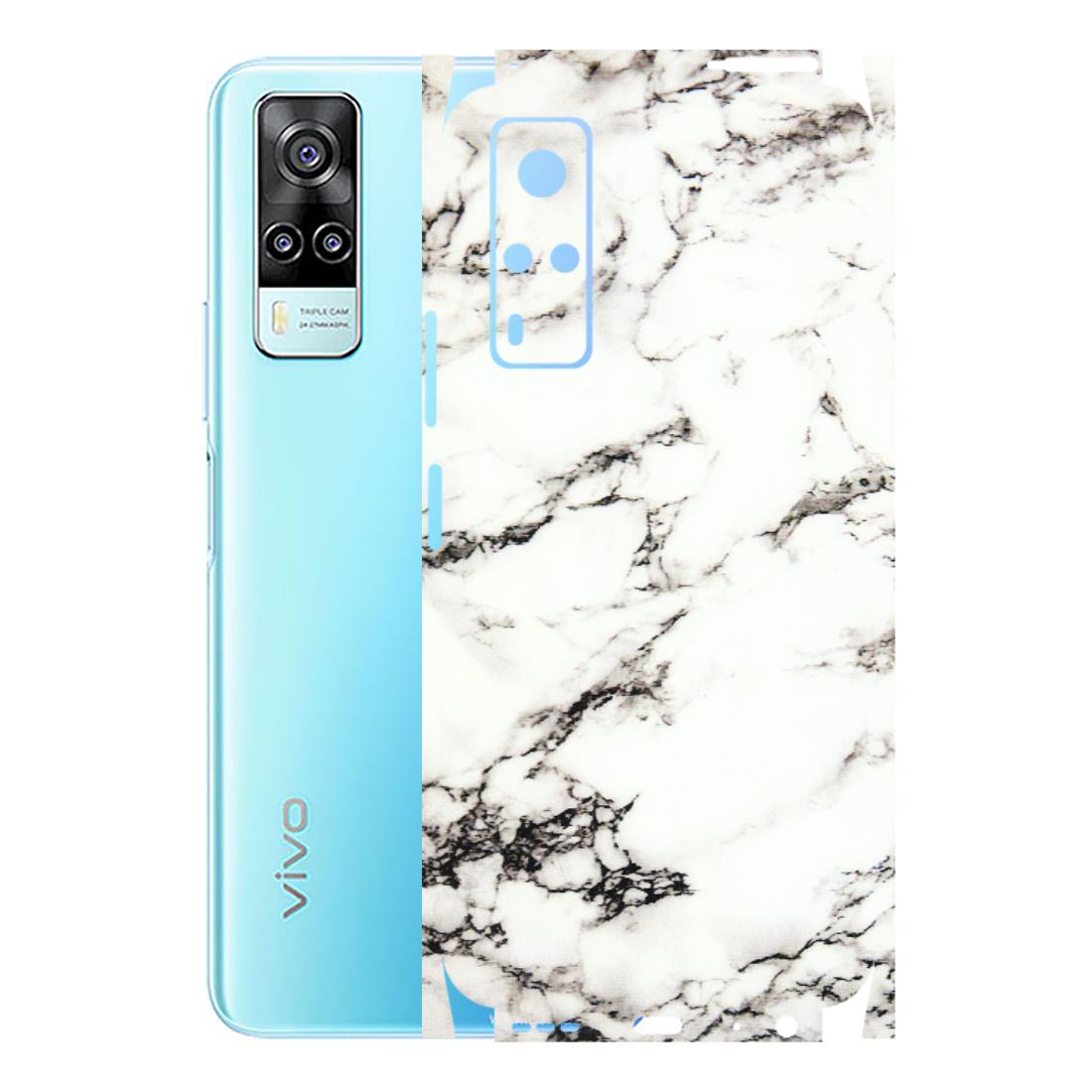VIVO Y Series Phone Skins (All Models) - Black and White Marble Texture - 3D Embossed Finish (L-124) Vivo Y31