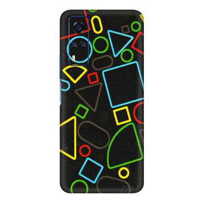 VIVO Y Series Phone Skins (All Models) - Black Shapes - 3D Embossed Finish (L-131) Vivo Y31