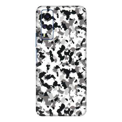 VIVO Y Series Phone Skins (All Models) - White Black Camouflage - 3D Embossed Finish (L-18) Vivo Y31