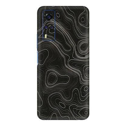 VIVO Y Series Phone Skins (All Models) - Black Swirl - 3D Embossed Finish (L-196) Vivo Y31