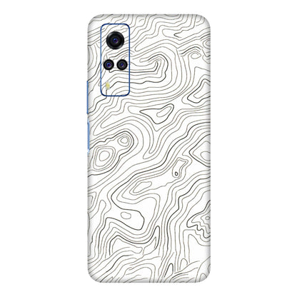 VIVO Y Series Phone Skins (All Models) - White Black Swirls - 3D Embossed Finish (L-219) Vivo Y31