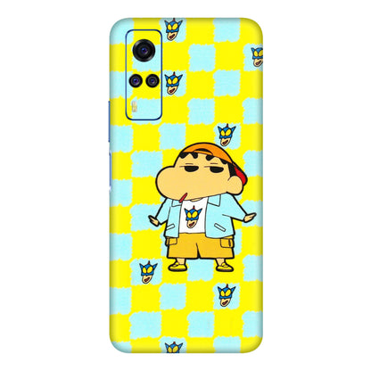 VIVO Y Series Phone Skins (All Models) - Yellow Blue Shinchan Cute - 3D Embossed Finish (L-221) Vivo Y31