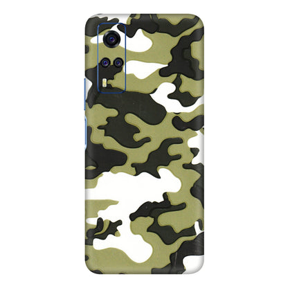 VIVO Y Series Phone Skins (All Models) - Camouflages White And Green - 3D Embossed Finish (L-243) Vivo Y31