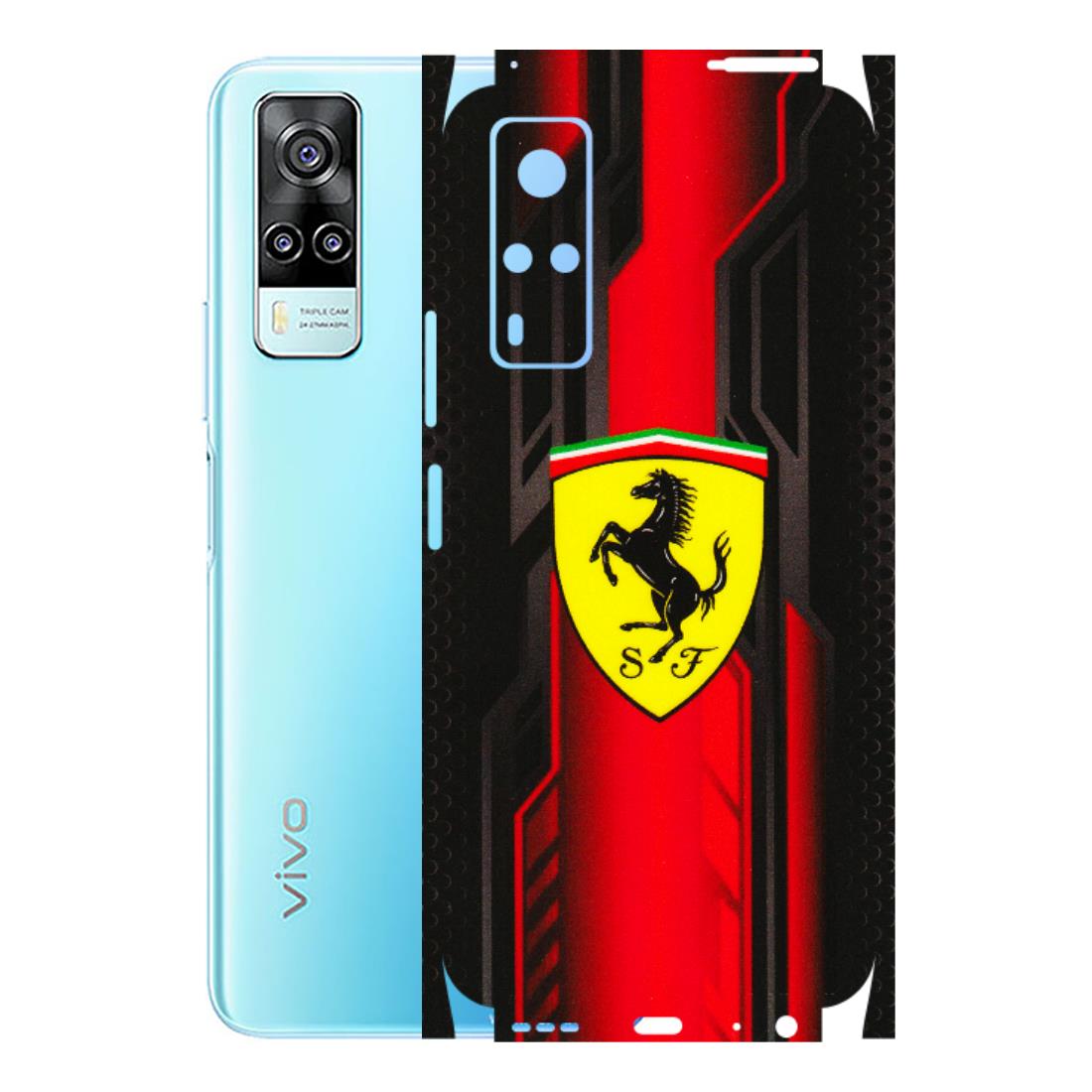 VIVO Y Series Phone Skins (All Models) - Black Ferrari Logo - 3D Embossed Finish (L-253) Vivo Y31