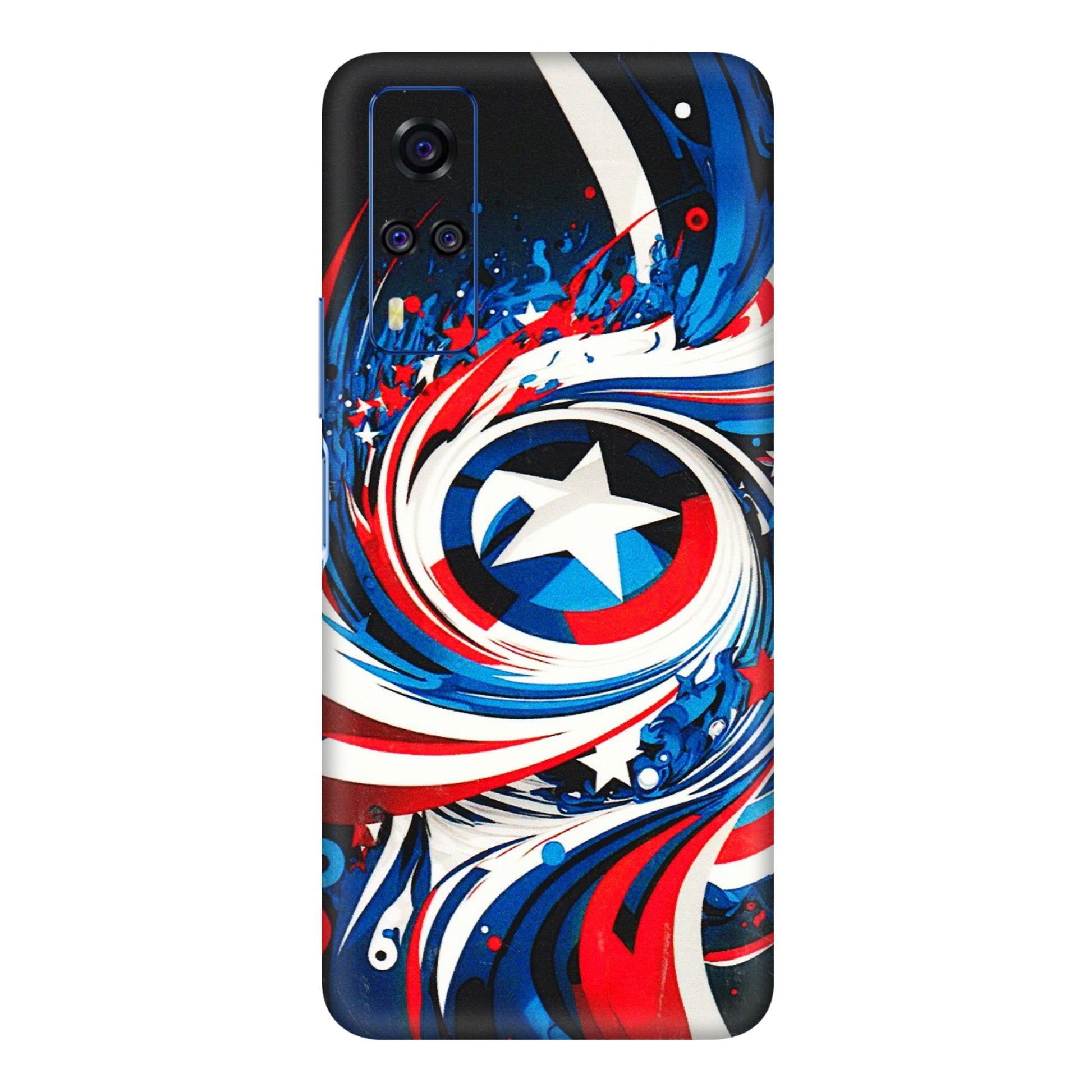 VIVO Y Series Phone Skins (All Models) - Captain America Logo - 3D Embossed Finish (L-307) Vivo Y31