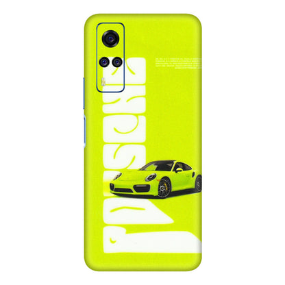 VIVO Y Series Phone Skins (All Models) - Lime Green Porche - 3D Embossed Finish (L-30) Vivo Y31