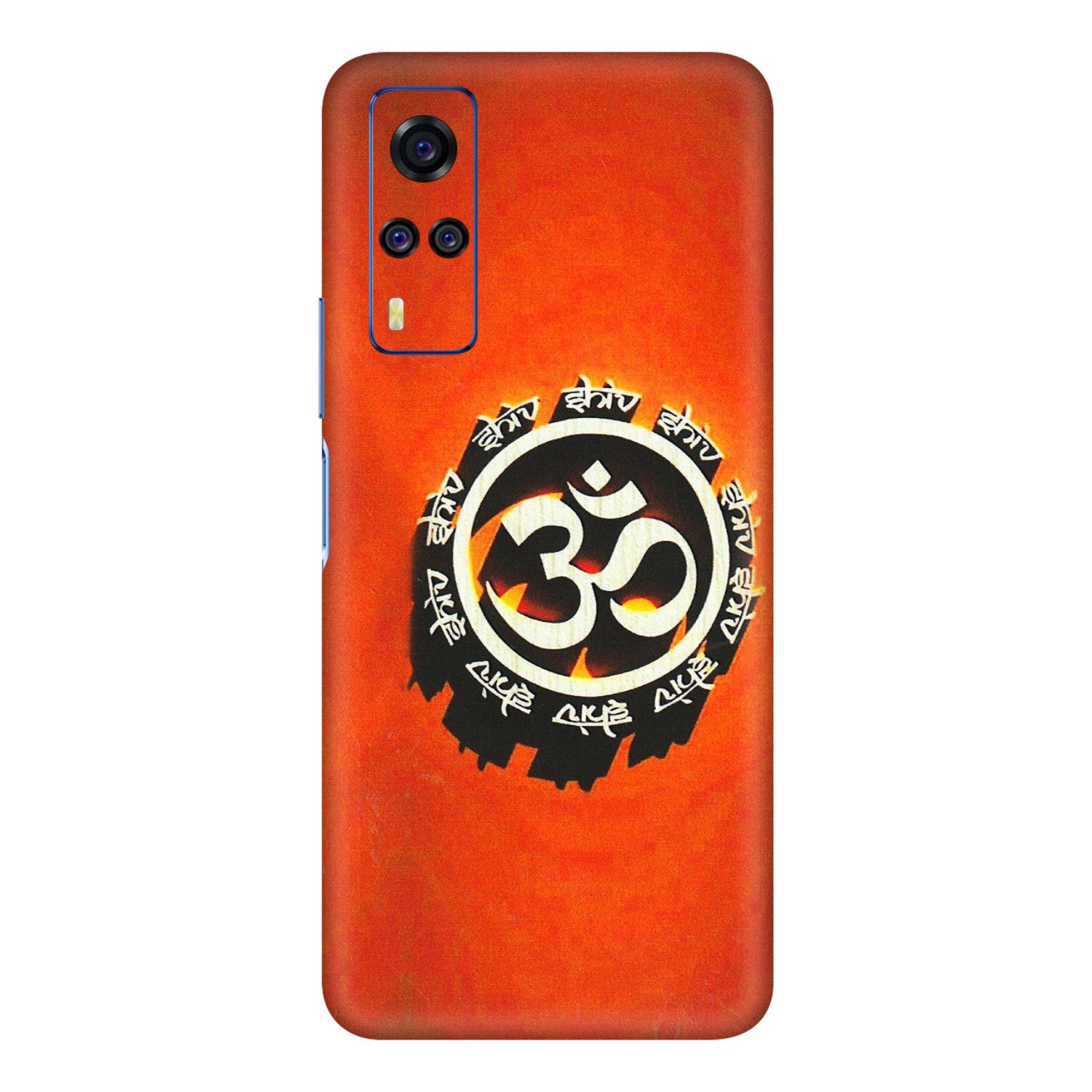 VIVO Y Series Phone Skins (All Models) - Aum Shiv Orange - 3D Embossed Finish (L-32) Vivo Y31