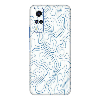 VIVO Y Series Phone Skins (All Models) - Blue And White Swirls - Matte Finish (M-139) Vivo Y31