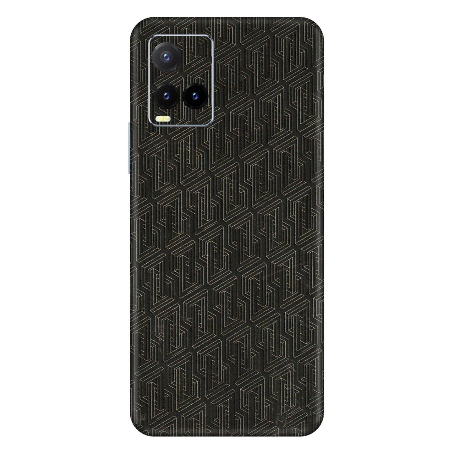 VIVO Y Series Phone Skins (All Models) - Black Abstract Pattern - 3D Embossed Finish (L-117) Vivo Y33T