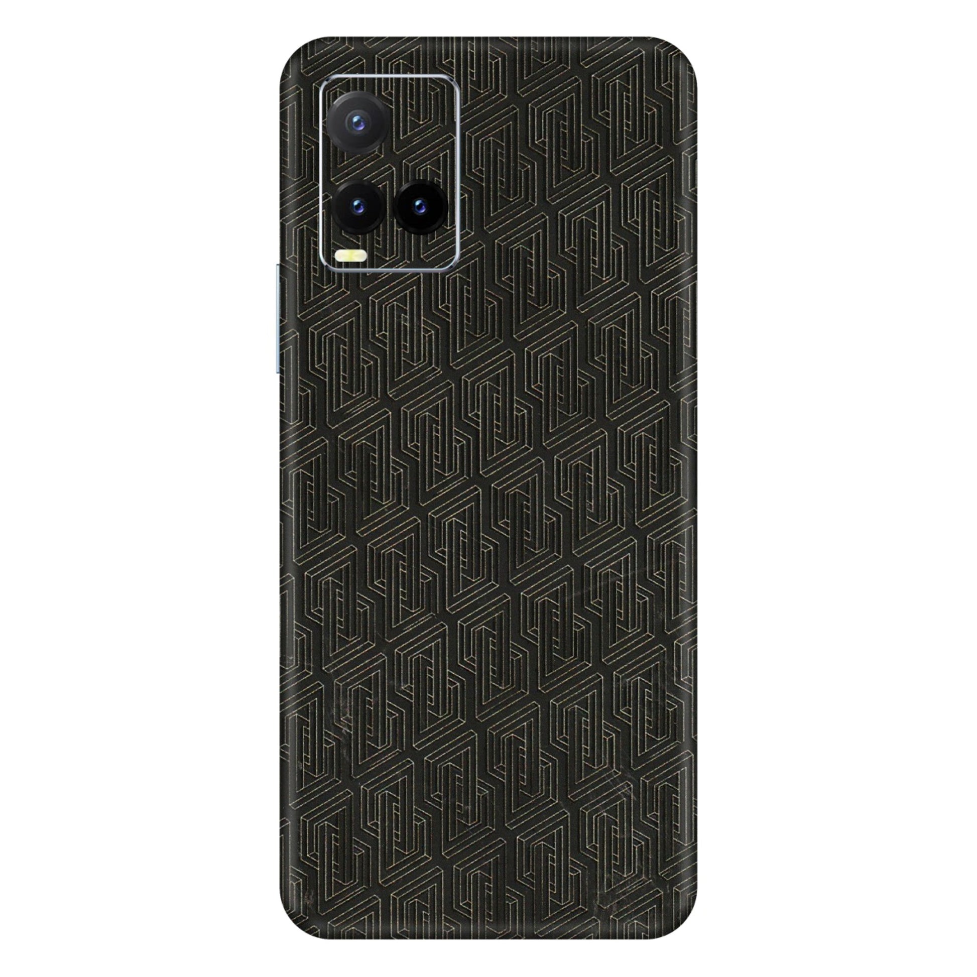 VIVO Y Series Phone Skins (All Models) - Black Abstract Pattern - 3D Embossed Finish (L-117) Vivo Y33T