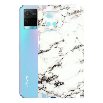 VIVO Y Series Phone Skins (All Models) - Black and White Marble Texture - 3D Embossed Finish (L-124) Vivo Y33T
