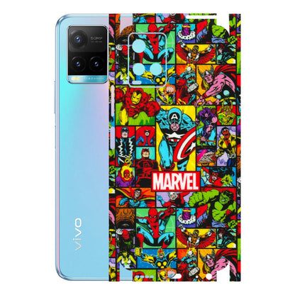 VIVO Y Series Phone Skins (All Models) - MARVELOUS Comic Characters - 3D Embossed Finish (L-129) Vivo Y33T