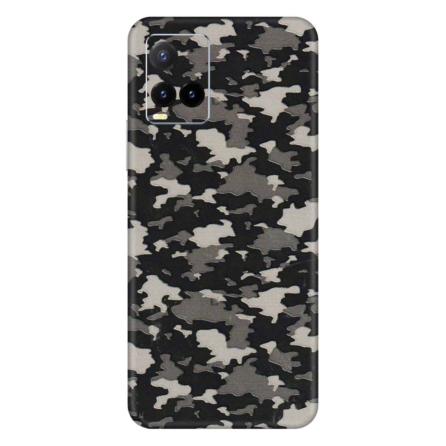 VIVO Y Series Phone Skins (All Models) - Black/Grey Camoflaunge - 3D Embossed Finish (L-142) Vivo Y33T