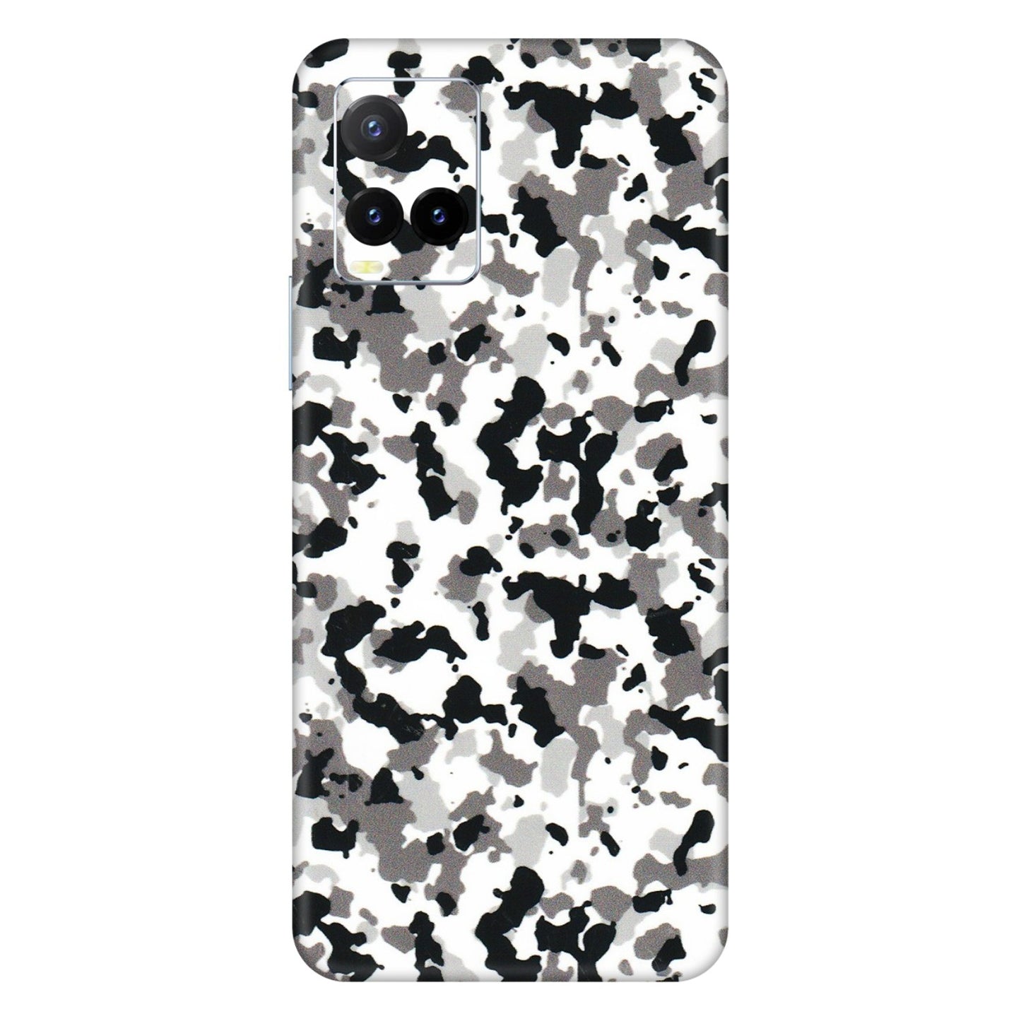 VIVO Y Series Phone Skins (All Models) - White Black Camouflage - 3D Embossed Finish (L-18) Vivo Y33T