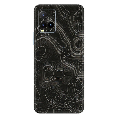 VIVO Y Series Phone Skins (All Models) - Black Swirl - 3D Embossed Finish (L-196) Vivo Y33T