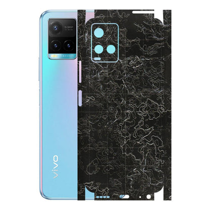 VIVO Y Series Phone Skins (All Models) - Black map Texture - 3D Embossed Finish (L-201) Vivo Y33T