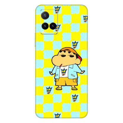 VIVO Y Series Phone Skins (All Models) - Yellow Blue Shinchan Cute - 3D Embossed Finish (L-221) Vivo Y33T