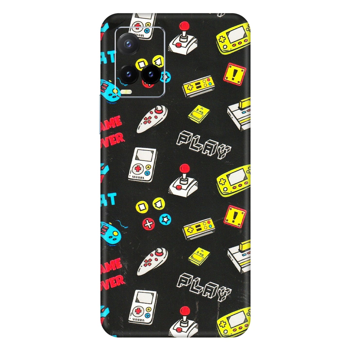 VIVO Y Series Phone Skins (All Models) - Gaming Doodles - 3D Embossed Finish (L-224) Vivo Y33T