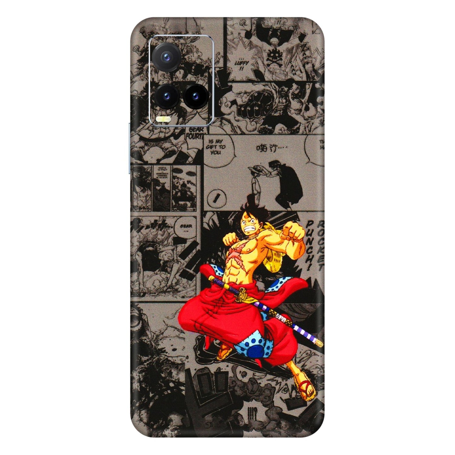 VIVO Y Series Phone Skins (All Models) - One Piece Rocket Punch Manga - 3D Embossed Finish (L-25) Vivo Y33T