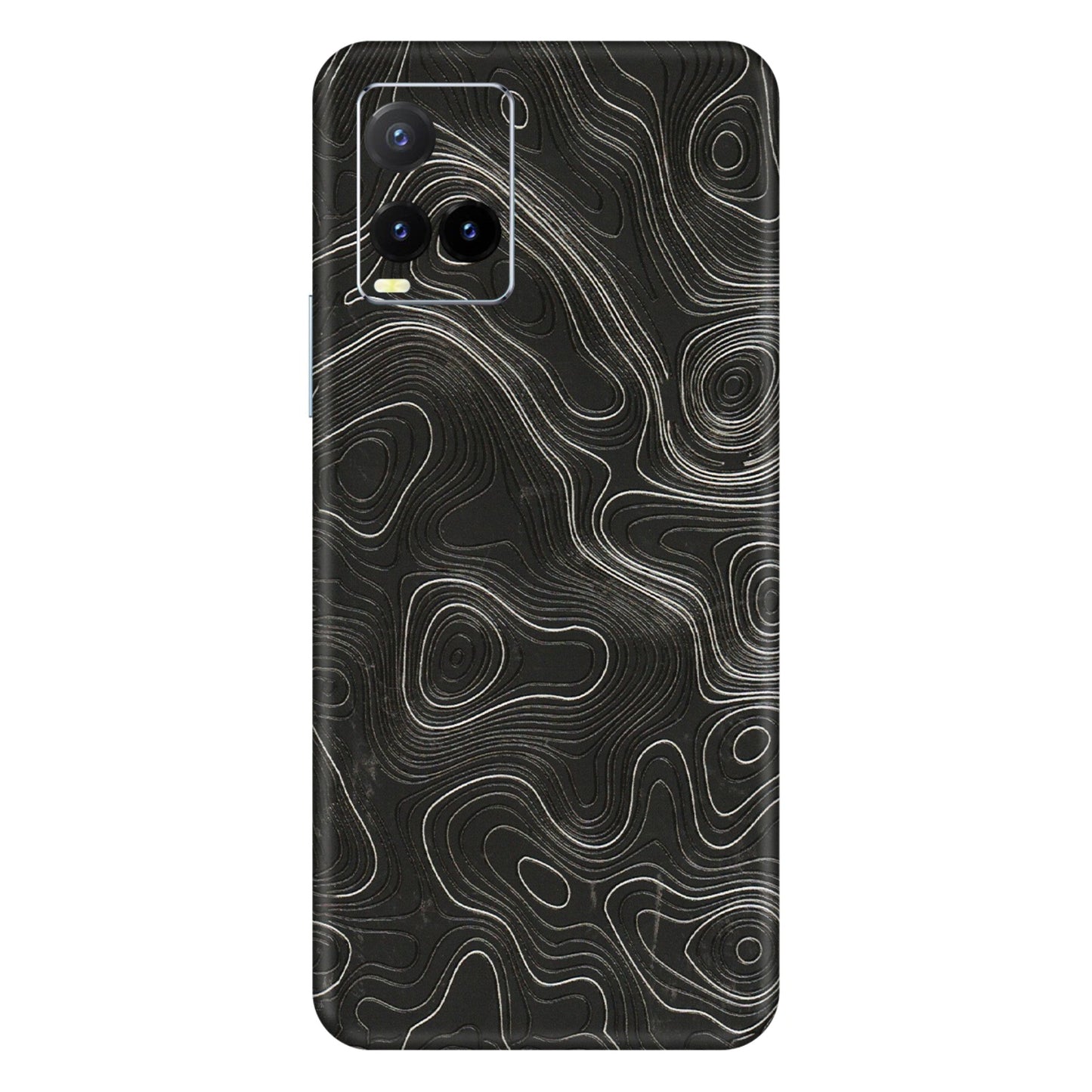 VIVO Y Series Phone Skins (All Models) - Abstract White Line Map - 3D Embossed Finish (L-269) Vivo Y33T