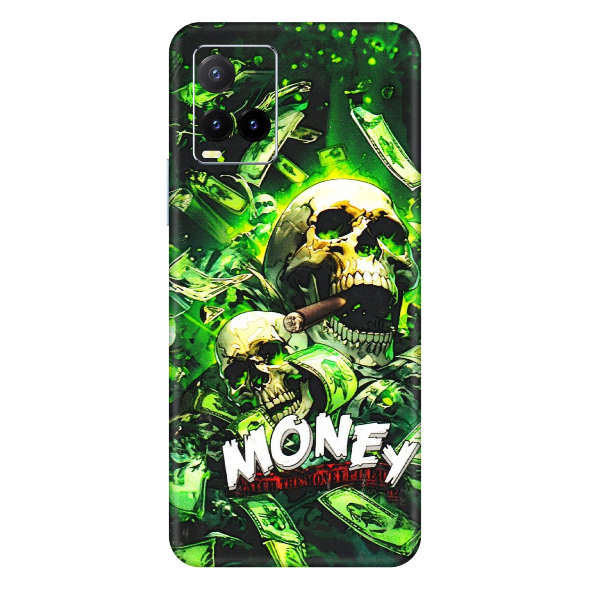 VIVO Y Series Phone Skins (All Models) - Skull Money - 3D Embossed Finish (L-303) Vivo Y33T