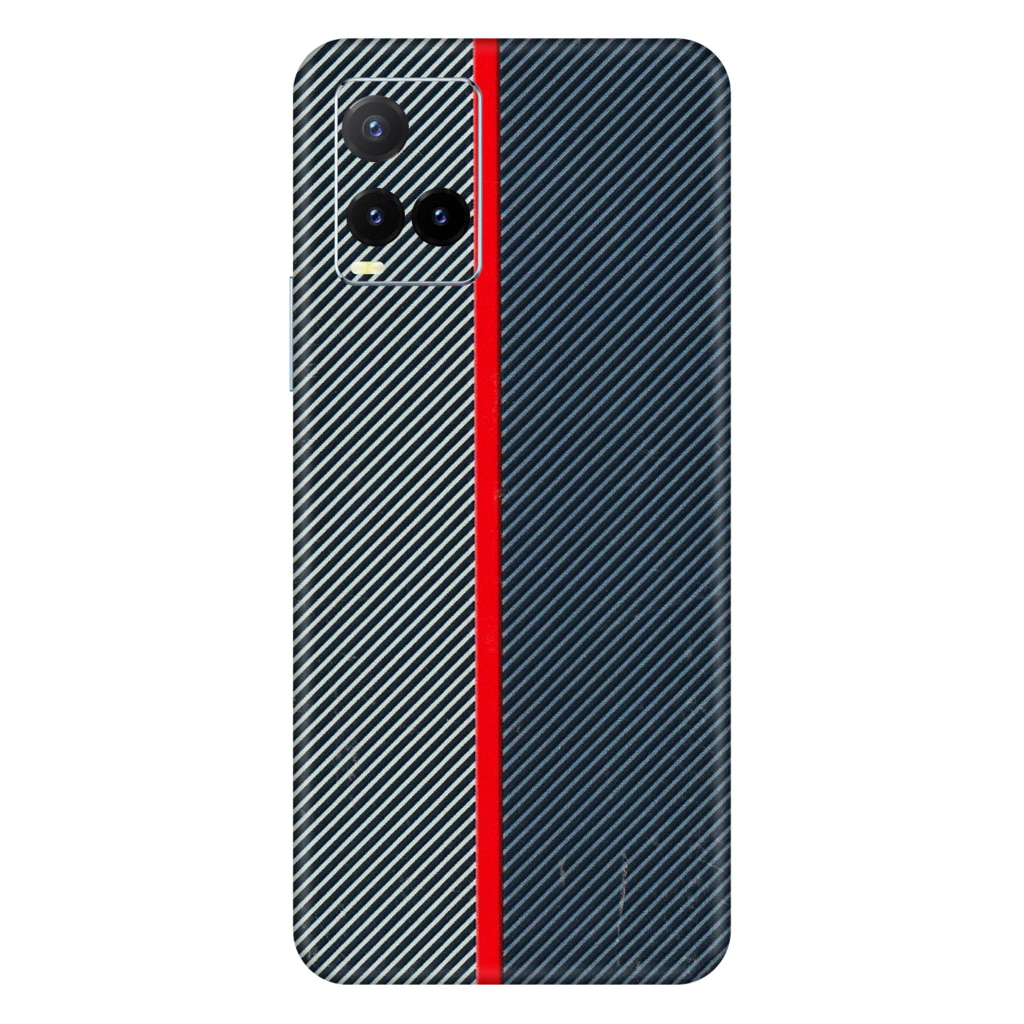 VIVO Y Series Phone Skins (All Models) - Blue Sober Lines - 3D Embossed Finish (L-305) Vivo Y33T