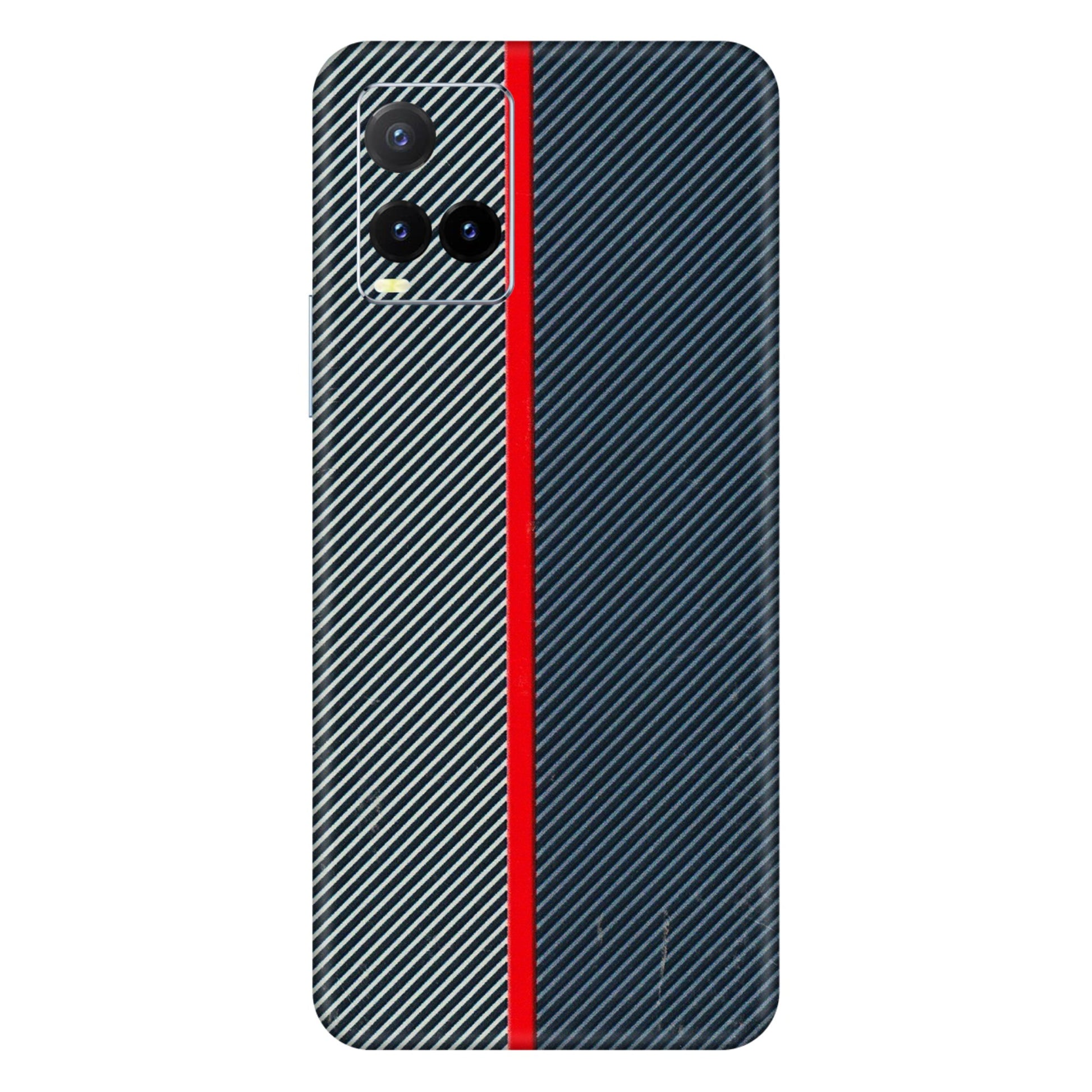 VIVO Y Series Phone Skins (All Models) - Blue Sober Lines - 3D Embossed Finish (L-305) Vivo Y33T