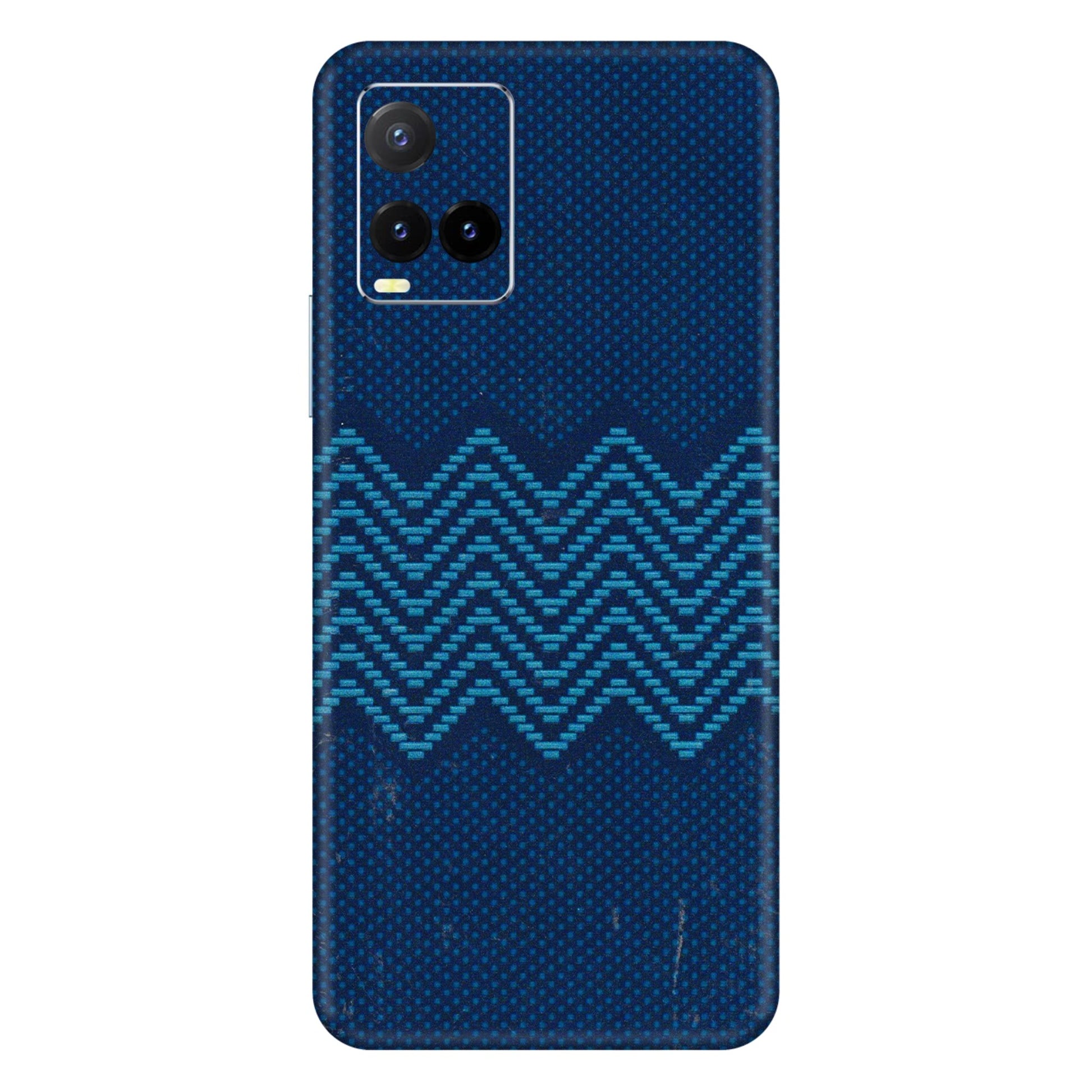 VIVO Y Series Phone Skins (All Models) - Blue Sober Waves - 3D Embossed Finish (L-306) Vivo Y33T