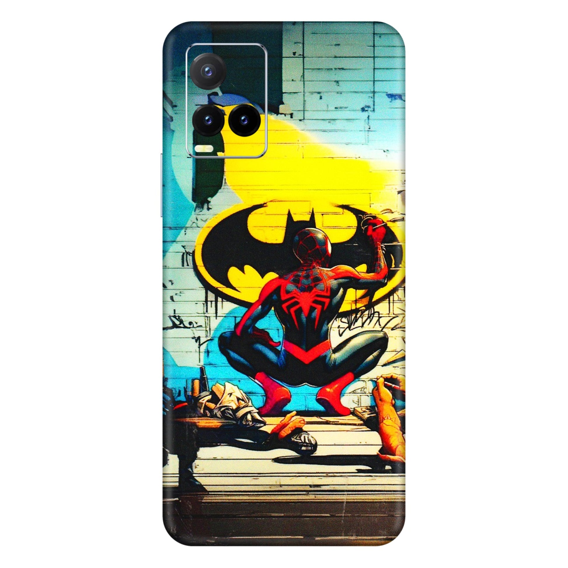 VIVO Y Series Phone Skins (All Models) - New Spiderman Bat Logo - 3D Embossed Finish (L-309) Vivo Y33T