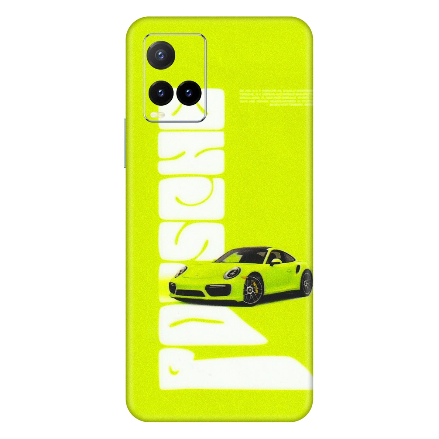 VIVO Y Series Phone Skins (All Models) - Lime Green Porche - 3D Embossed Finish (L-30) Vivo Y33T