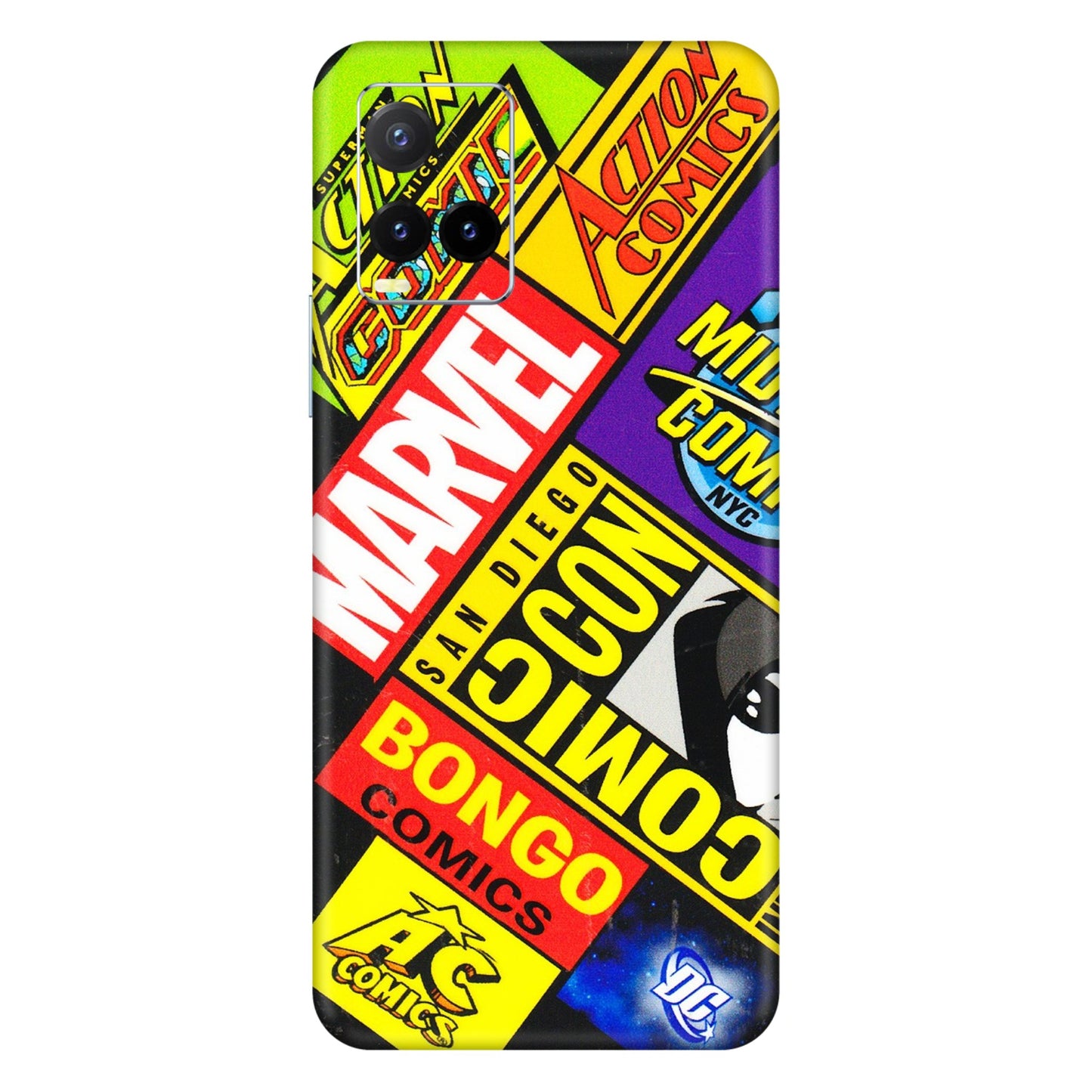 VIVO Y Series Phone Skins (All Models) - Bongo Comic Con - 3D Embossed Finish (L-325) Vivo Y33T