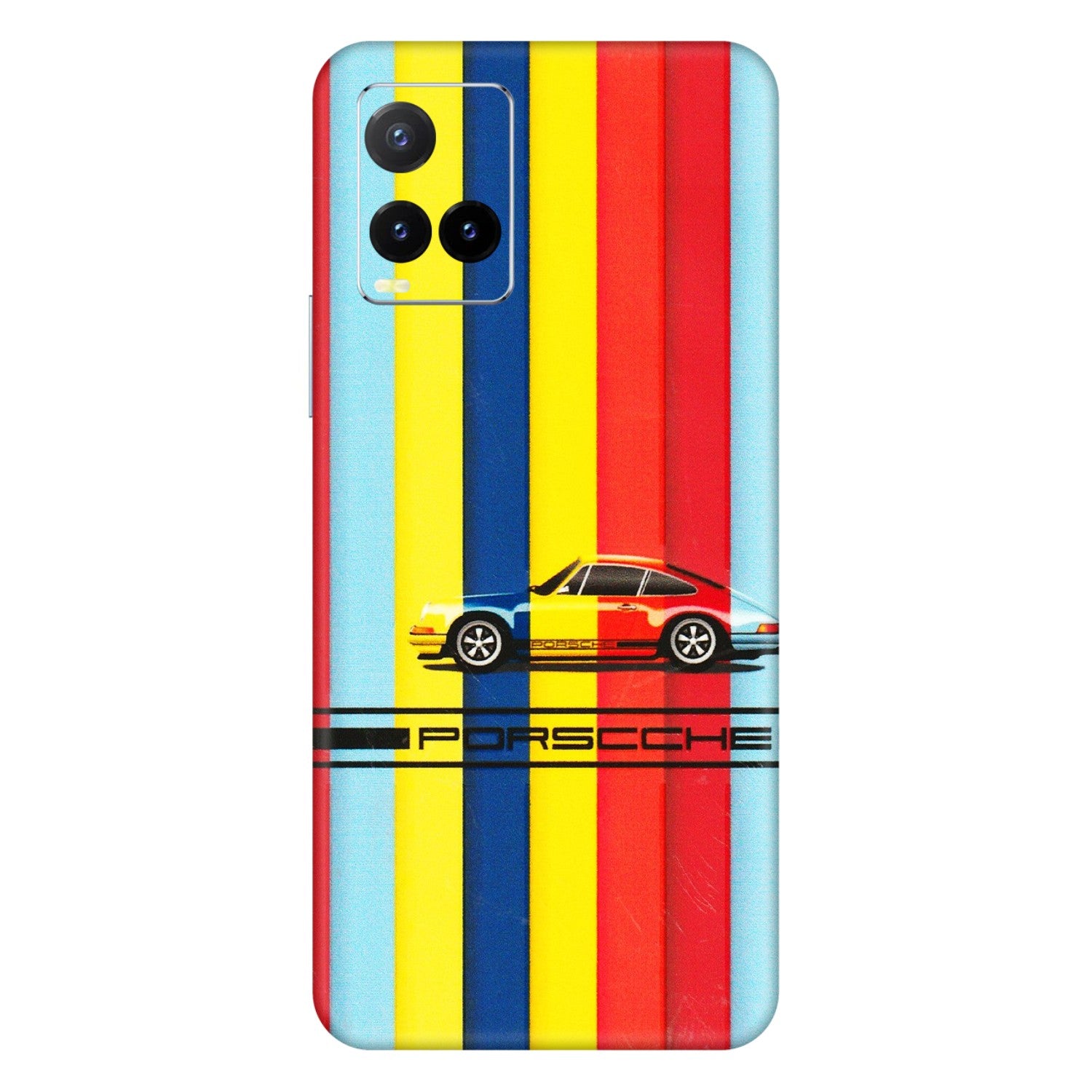 VIVO Y Series Phone Skins (All Models) - Multicolour Porche - 3D Embossed Finish (L-39) Vivo Y33T