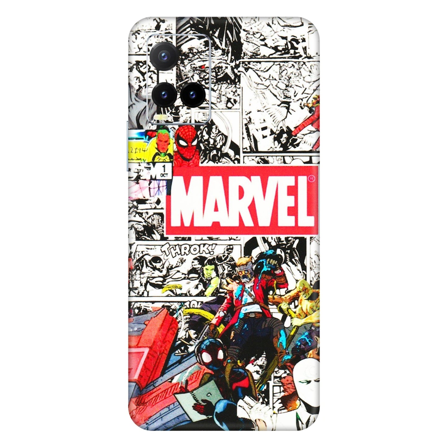 VIVO Y Series Phone Skins (All Models) - Marvel Colorful Comic - 3D Embossed Finish (L-64) Vivo Y33T