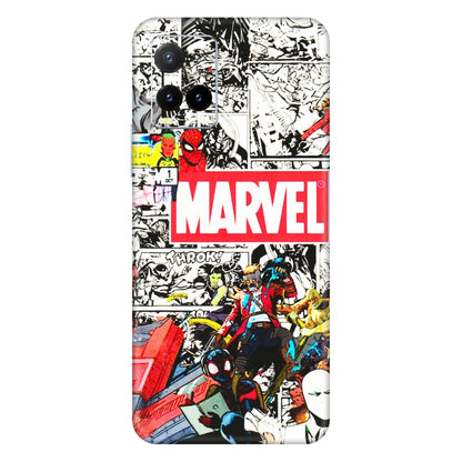 VIVO Y Series Phone Skins (All Models) - Marvel Colorful Comic - 3D Embossed Finish (L-64) Vivo Y33T