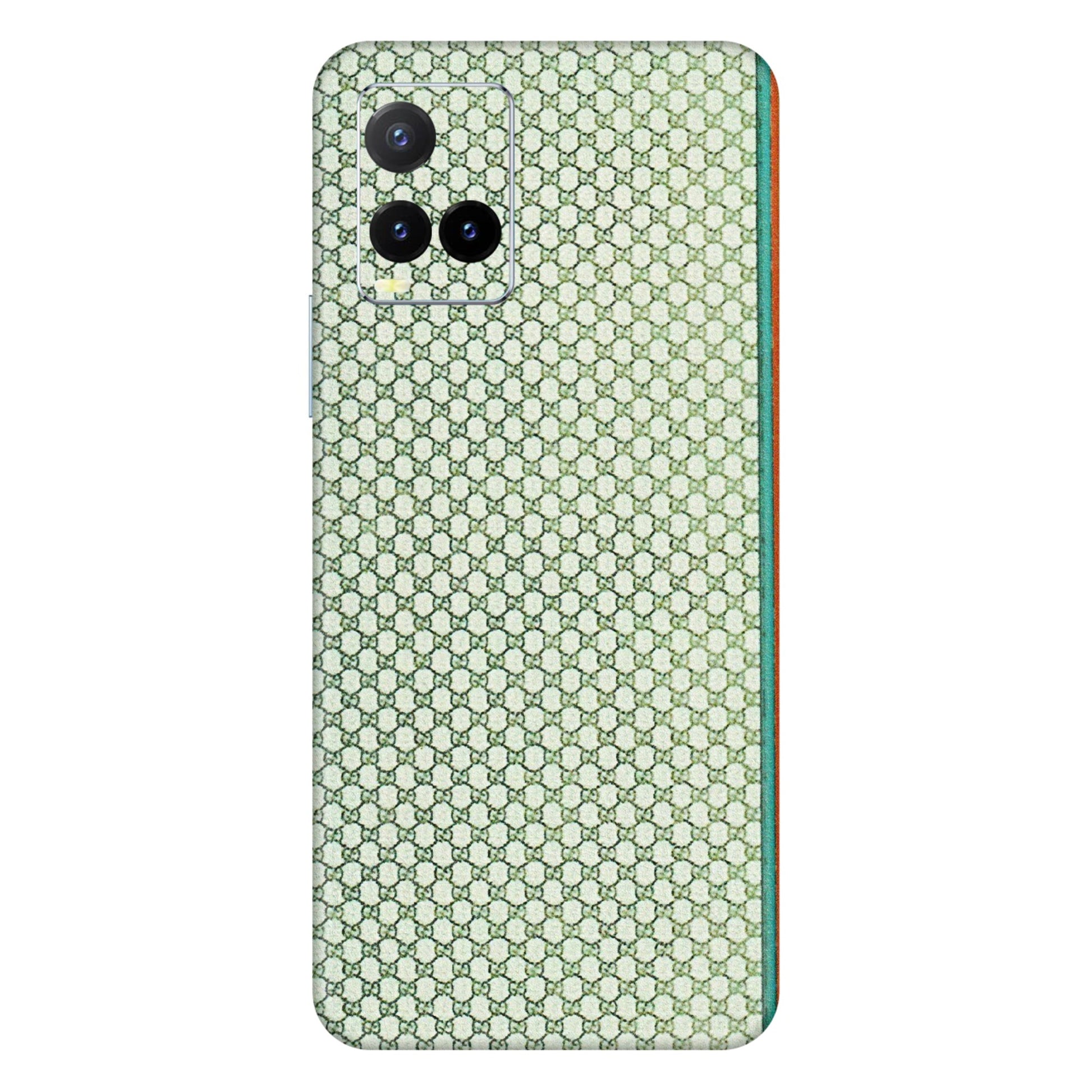 VIVO Y Series Phone Skins (All Models) - Gucci Fabric Pattern - 3D Embossed Finish (L-73) Vivo Y33T