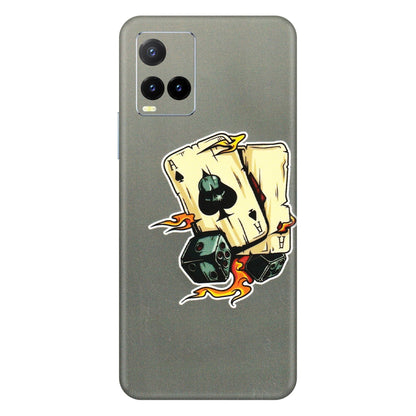 VIVO Y Series Phone Skins (All Models) - Grey Cards Of Ace - 3D Embossed Finish (L-77) Vivo Y33T