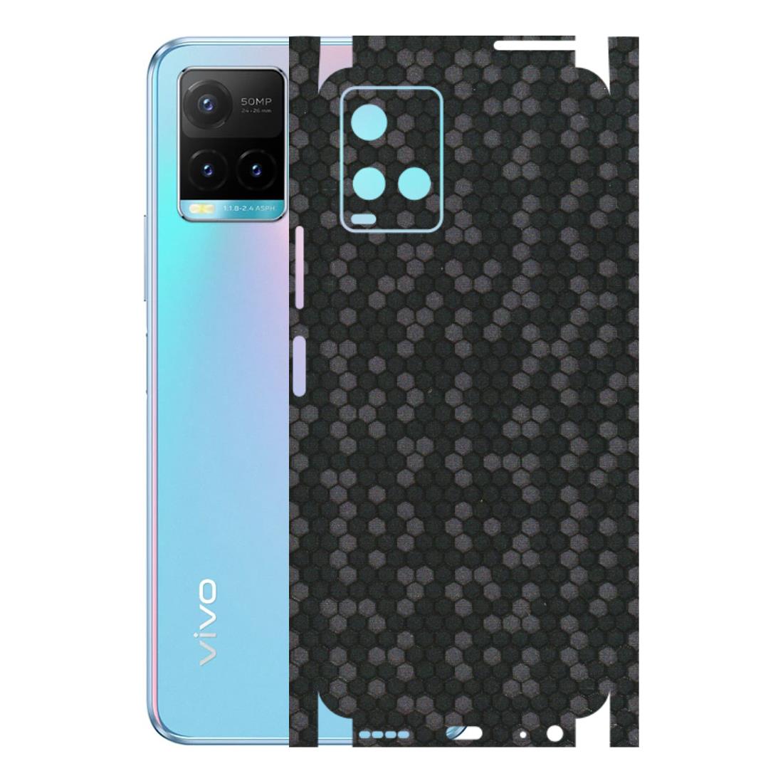 VIVO Y Series Phone Skins (All Models) - Black Grey Honeycomb Sober - 3D Embossed Finish (L-85) Vivo Y33T