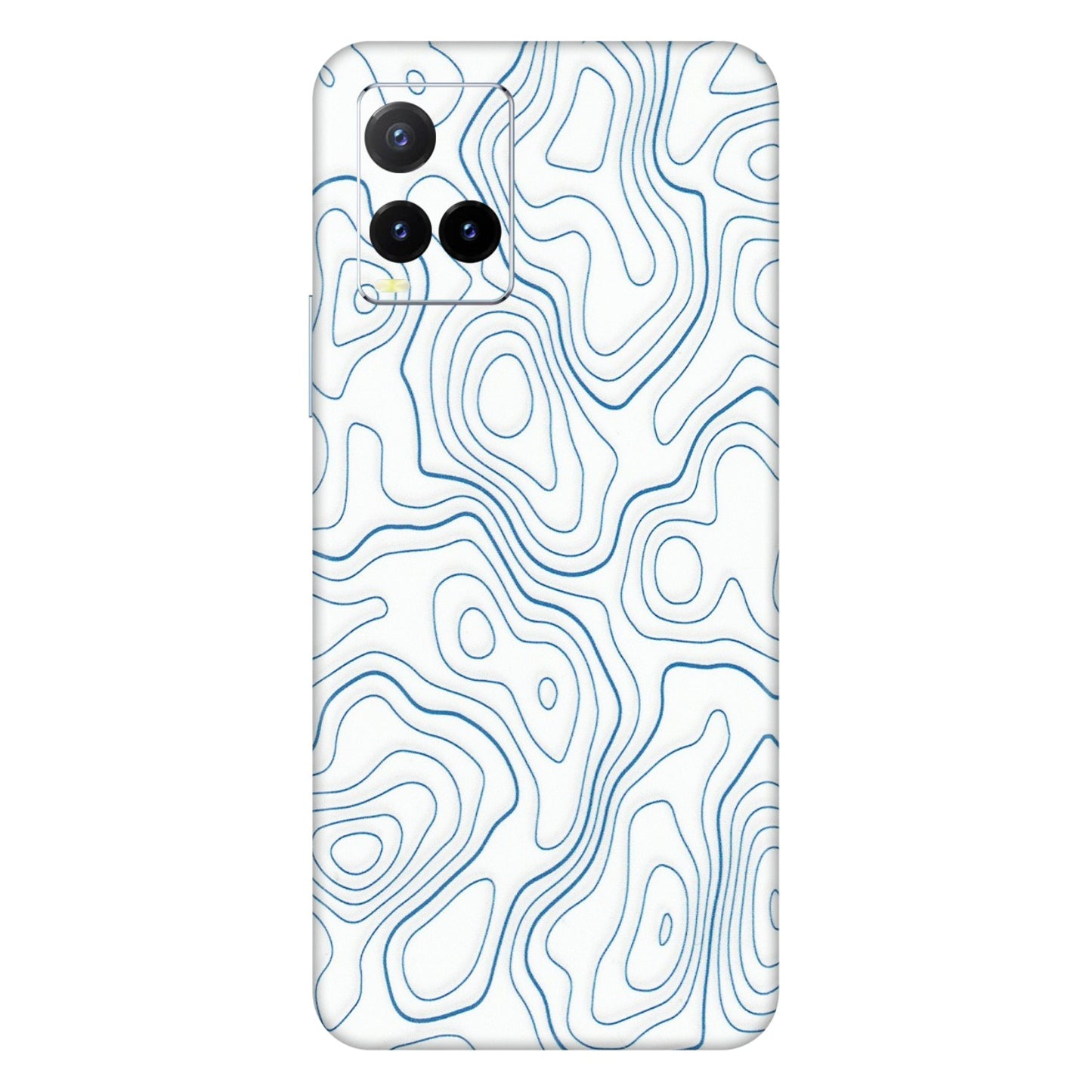 VIVO Y Series Phone Skins (All Models) - Blue And White Swirls - Matte Finish (M-139) Vivo Y33T