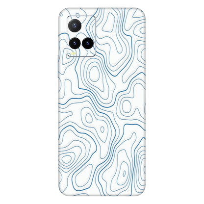 VIVO Y Series Phone Skins (All Models) - Blue And White Swirls - Matte Finish (M-139) Vivo Y33T
