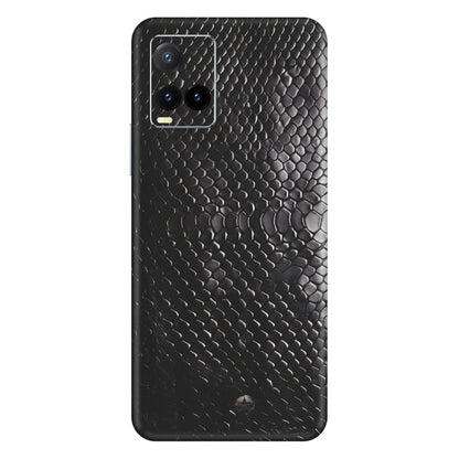 VIVO Y Series Phone Skins (All Models) - Black Snack Leather - Matte Finish (M-147) Vivo Y33T