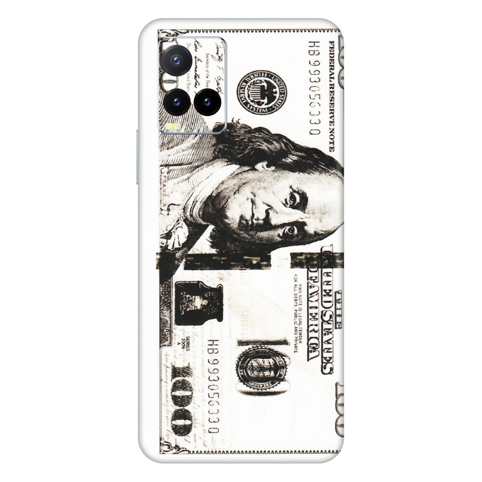 VIVO Y Series Phone Skins (All Models) - 100 Dollar Currency - Transparent Finish (T-01) Vivo Y33T