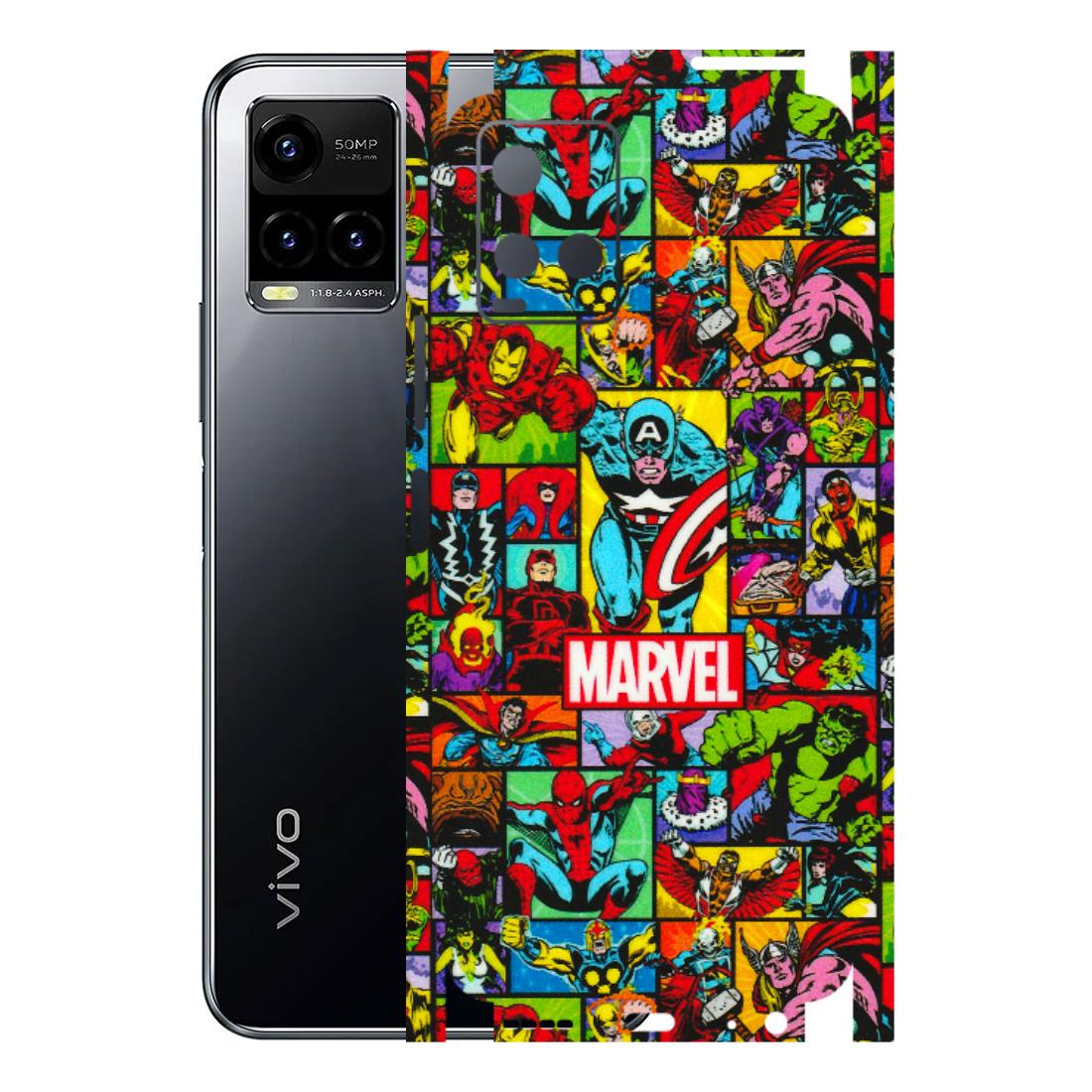 VIVO Y Series Phone Skins (All Models) - MARVELOUS Comic Characters - 3D Embossed Finish (L-129) Vivo Y33 S